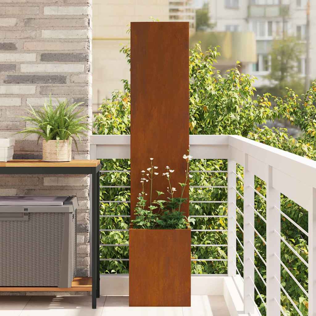 Aia privaatsuse kate Rooste 32 x 32 x 150 cm Kulunud teras