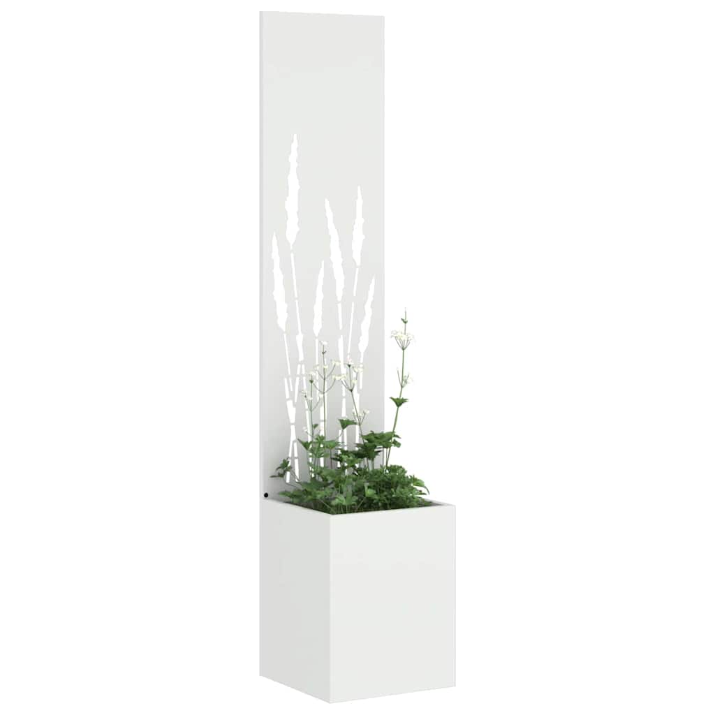 Aia privaatsuse kate Valge 32 x 32 x 150 cm Külmpruun teras