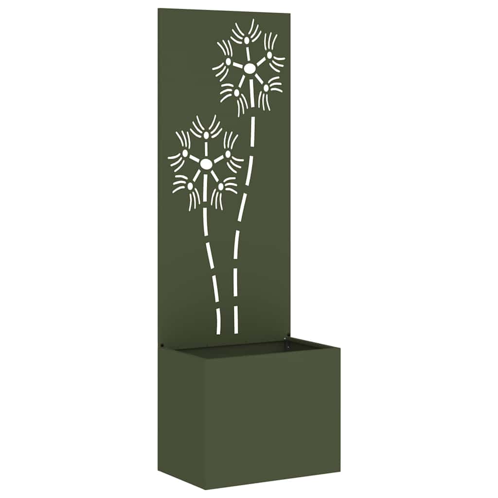 Aia privaatsuse kate Lilled Oliiviroheline 50 x 32 x 150 cm