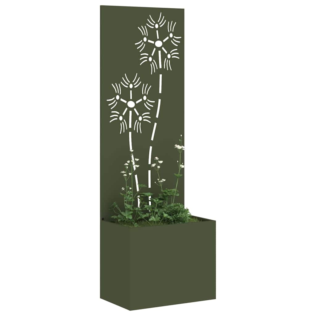 Aia privaatsuse kate Lilled Oliiviroheline 50 x 32 x 150 cm