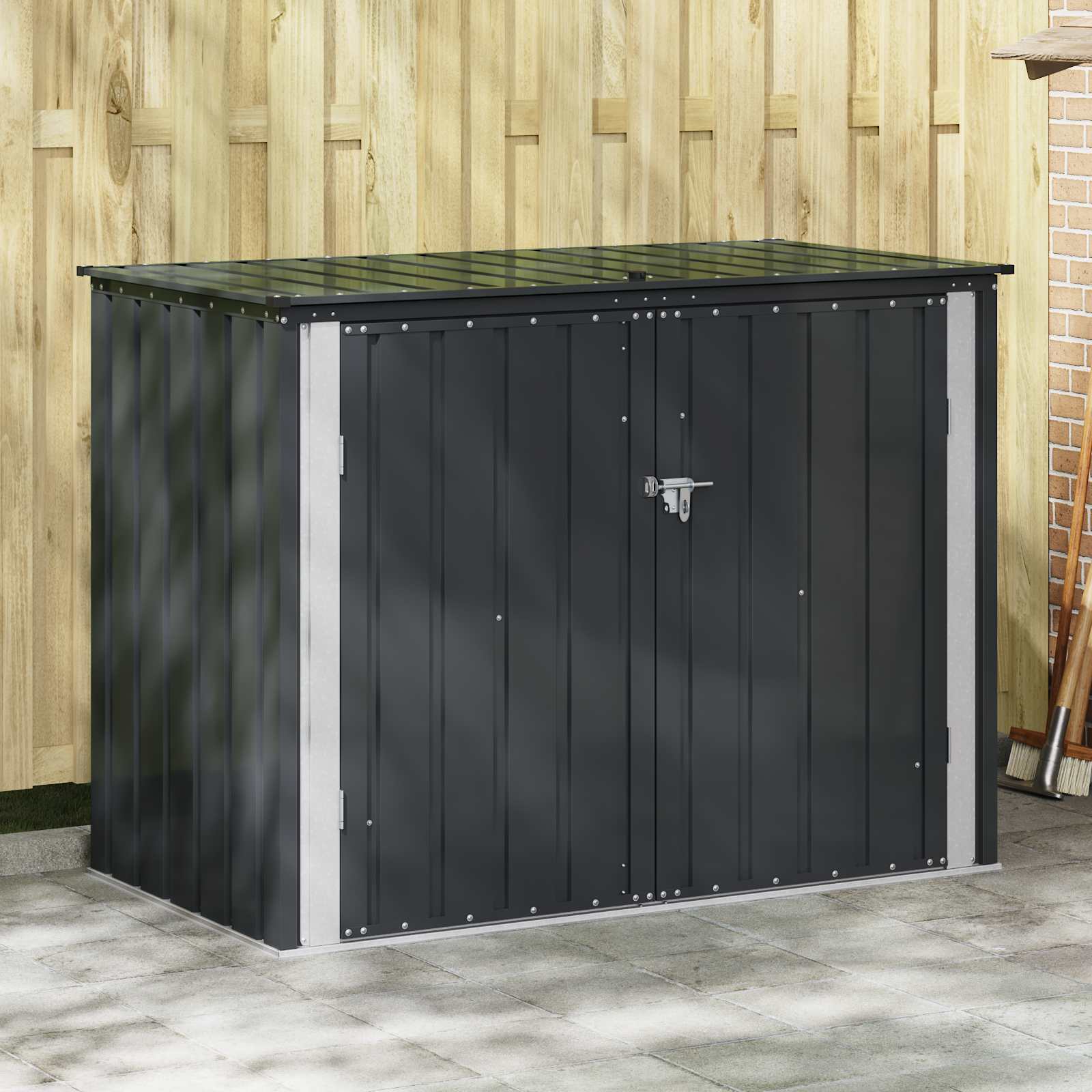 Aia Salvestuskast Must 151,5 x 82 x 110,5 cm Teras