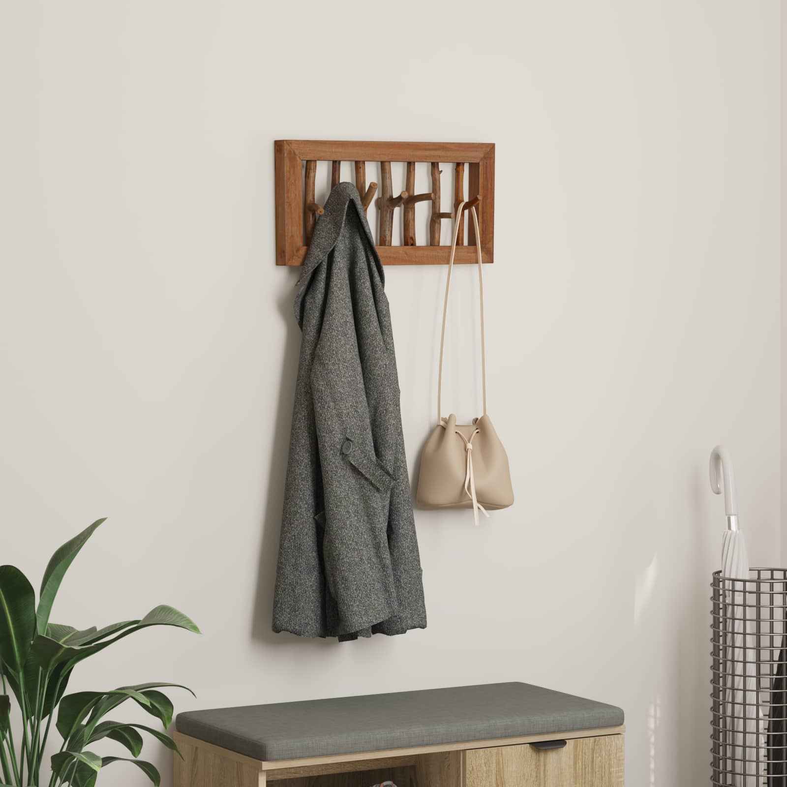Mantli Konks Neutraalne 50 x 10 x 25 cm Tugev Mahagoni Puit