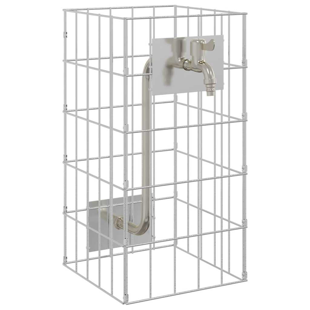 Gabion Kraan 4 tk Hõbedane 25 x 25 x 50 cm Tsingitud teras