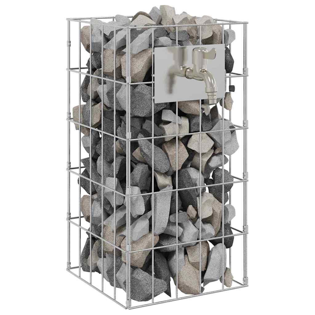 Gabion Kraan 4 tk Hõbedane 25 x 25 x 50 cm Tsingitud teras