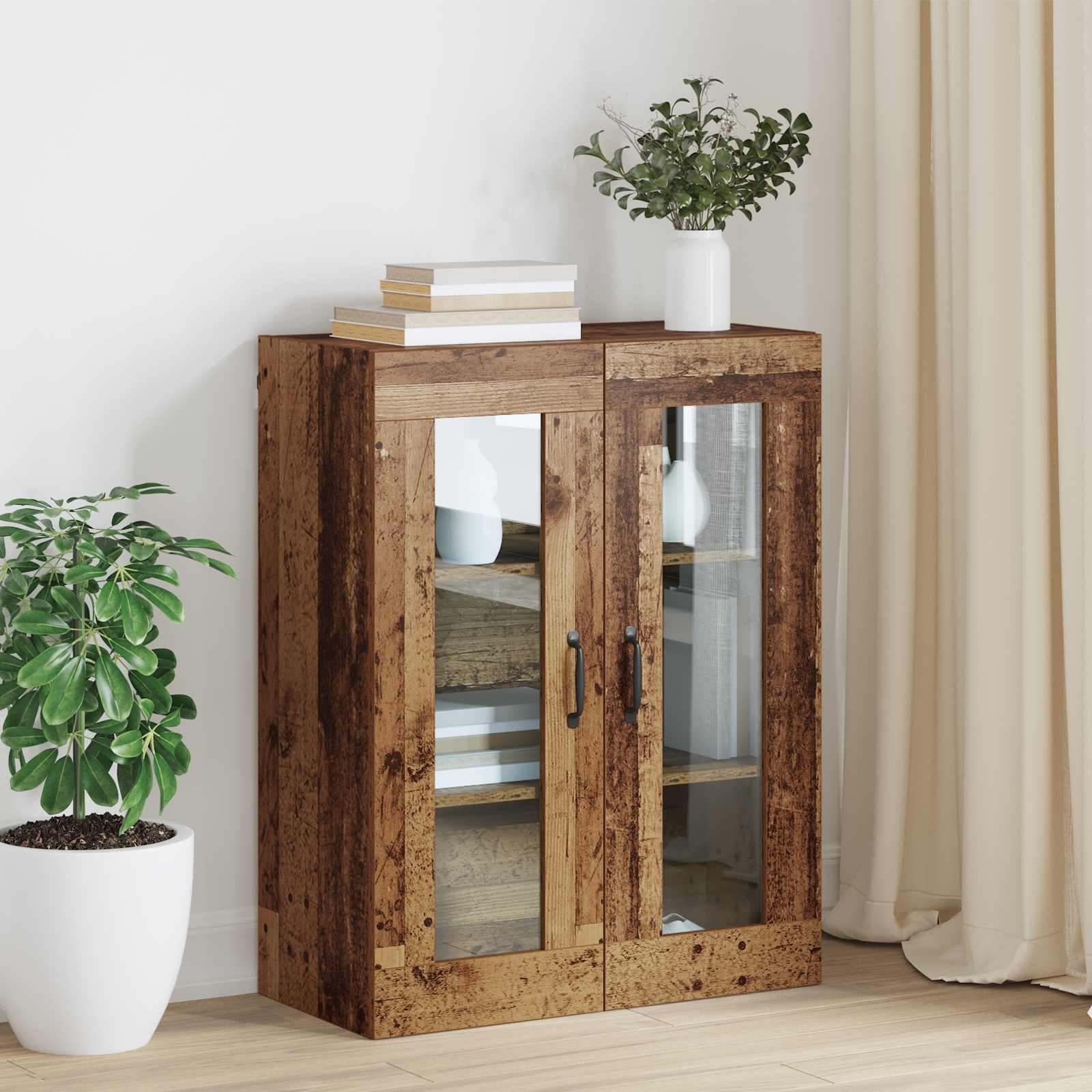 Hoiukapp Seinale kinnitatav Vana puit 69,5 x 34 x 90 cm