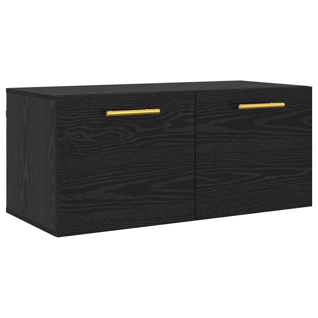 Seinekapp 80 x 36.5 x 35 cm Tehispuit Must tamm