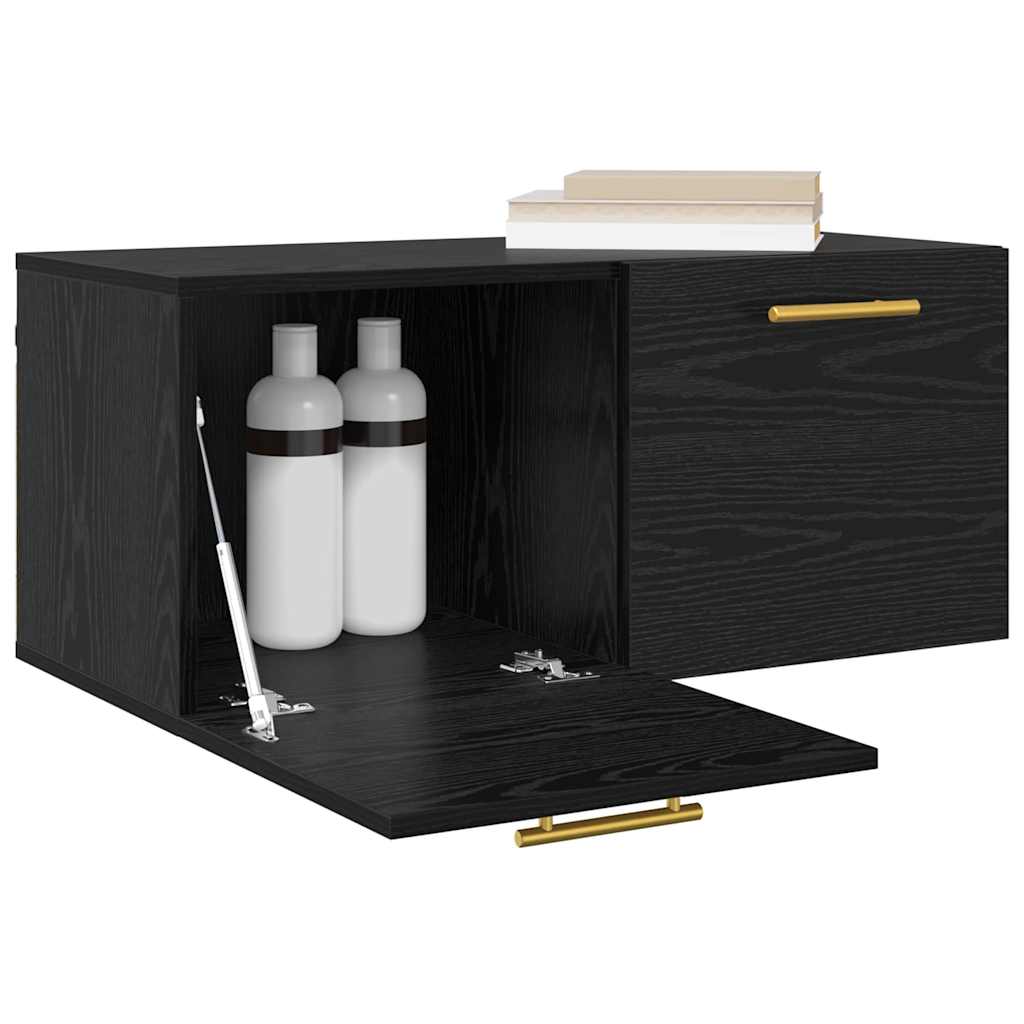 Seinekapp 80 x 36.5 x 35 cm Tehispuit Must tamm