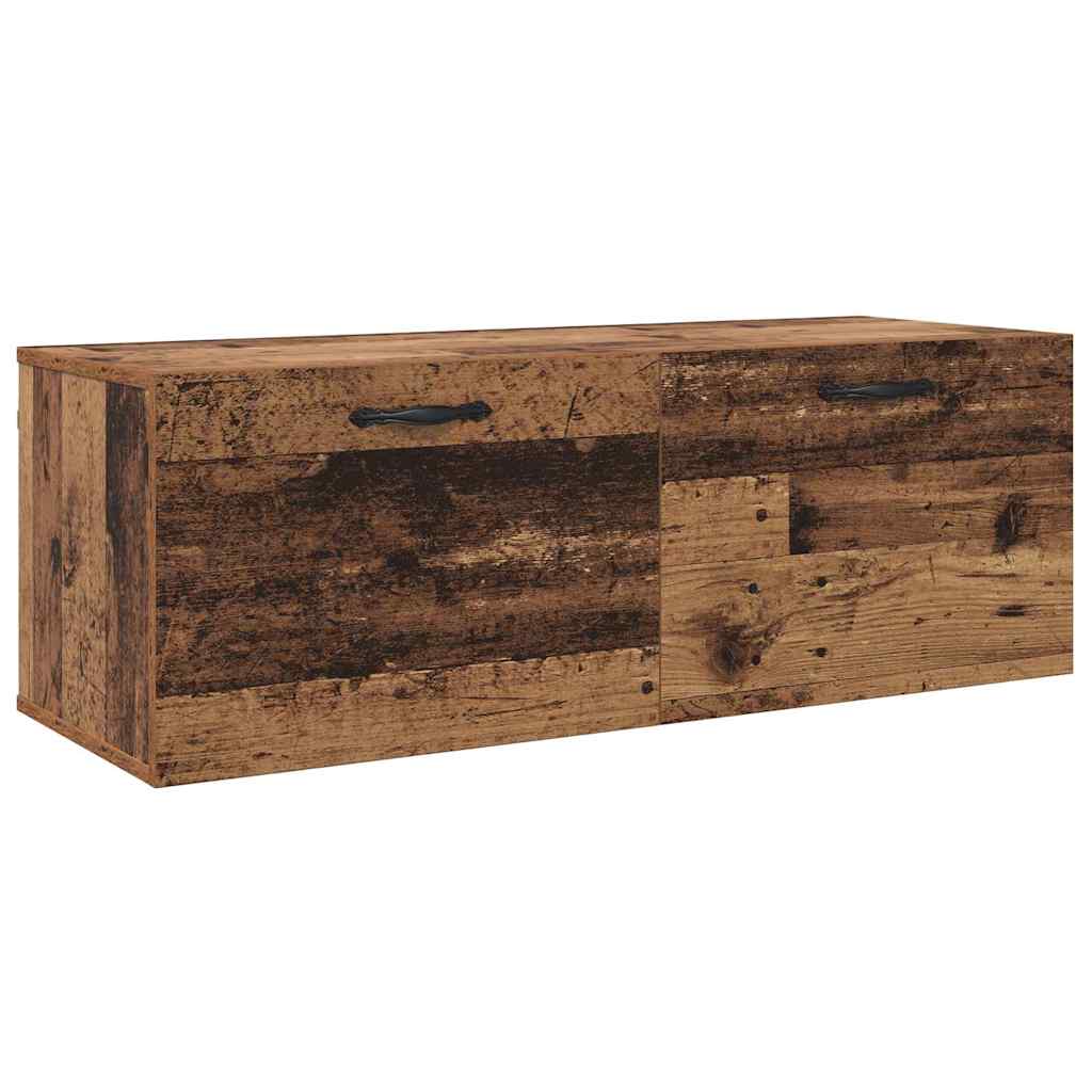 Seinale kinnitatav kapp 100 x 36,5 x 35 cm Tehispuit Vana puit
