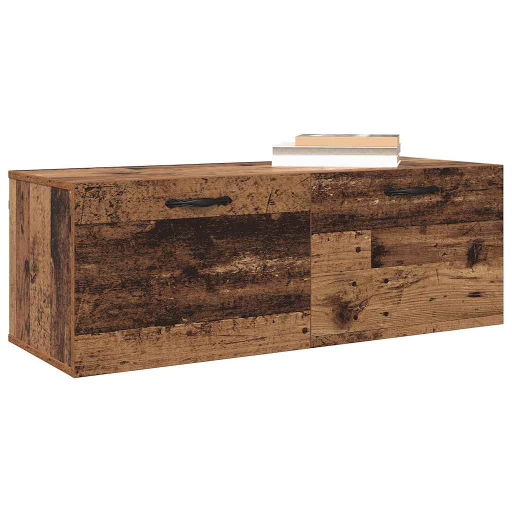 Seinale kinnitatav kapp 100 x 36,5 x 35 cm Tehispuit Vana puit