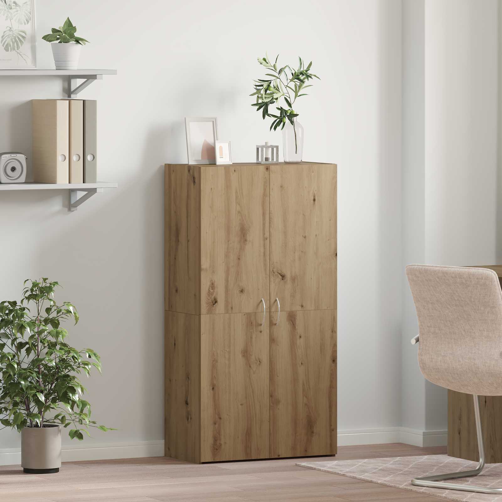 Kontorikapp Artisan tamm 60 x 32 x 115 cm Tehispuit