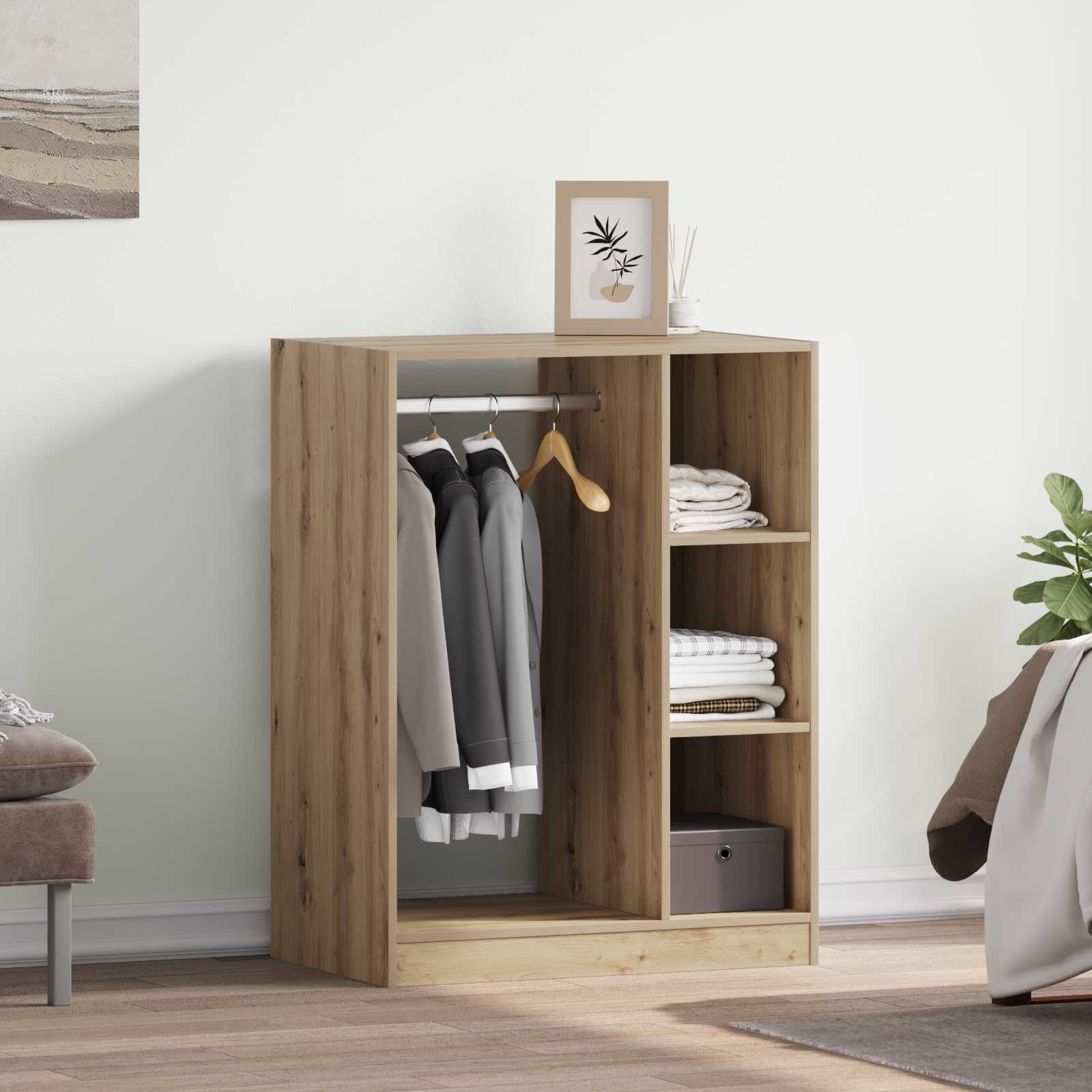 Garderoobikapp Artisan tamm 77 x 48 x 102 cm Tehispuit