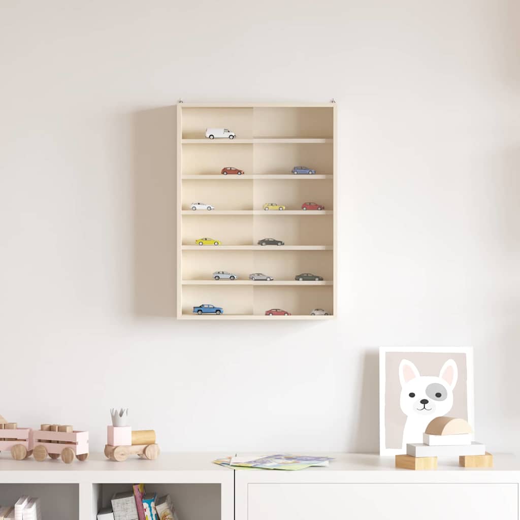 Seina kuvakarp riiuliga uksega Beež 40 x 8,5 x 54 cm Vineer