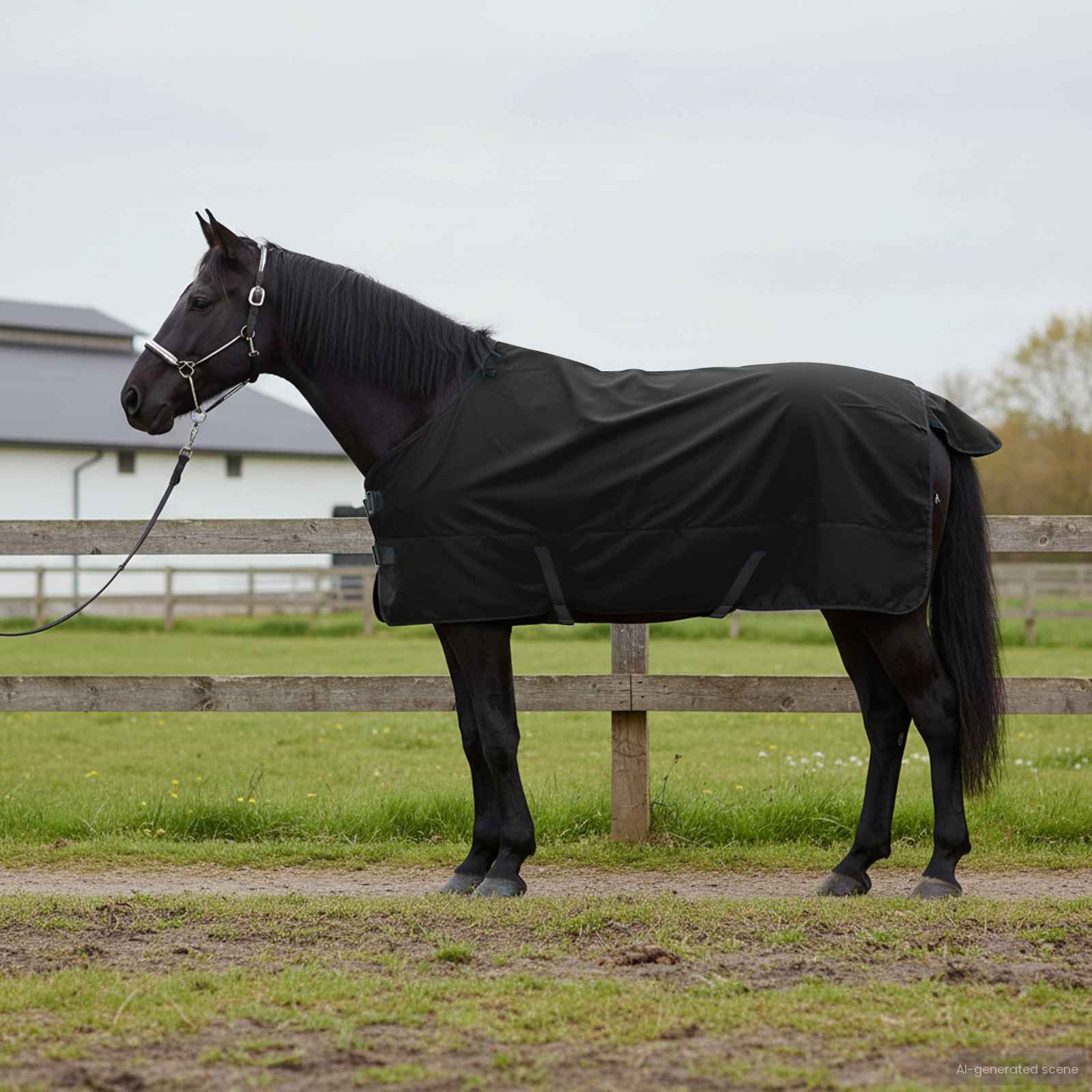 Hobuste Kätter Täis must 145 cm Polüester