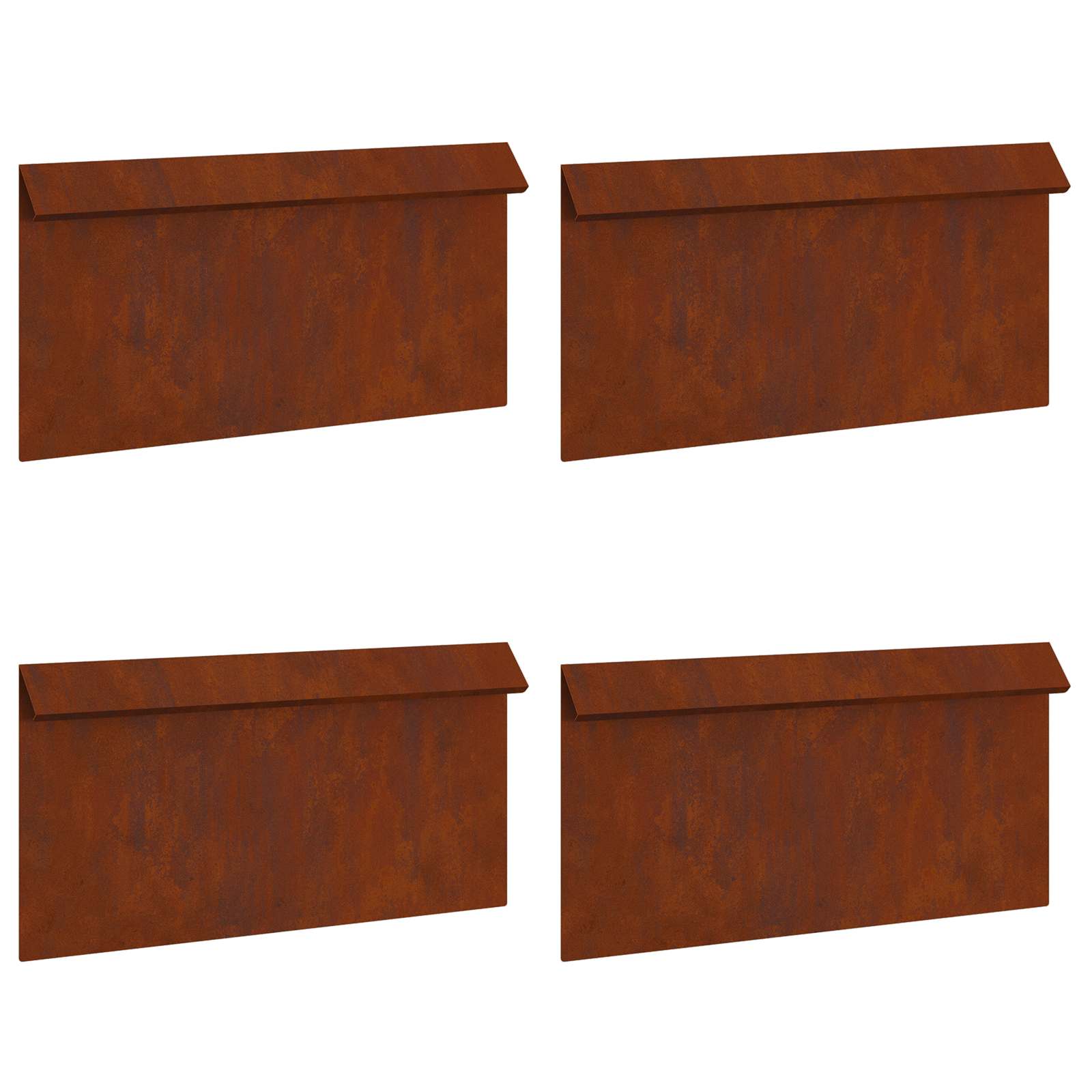 Ükssarviku aed 4 tk 50 x 3,5 x 25 cm Ilmastikukindel teras