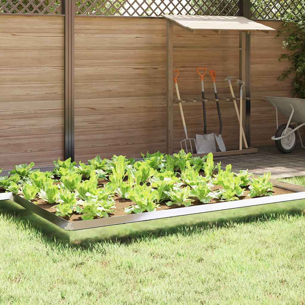 Ükssarviku aed 100 x 3,5 x 25 cm Roostevaba teras Hõbedane