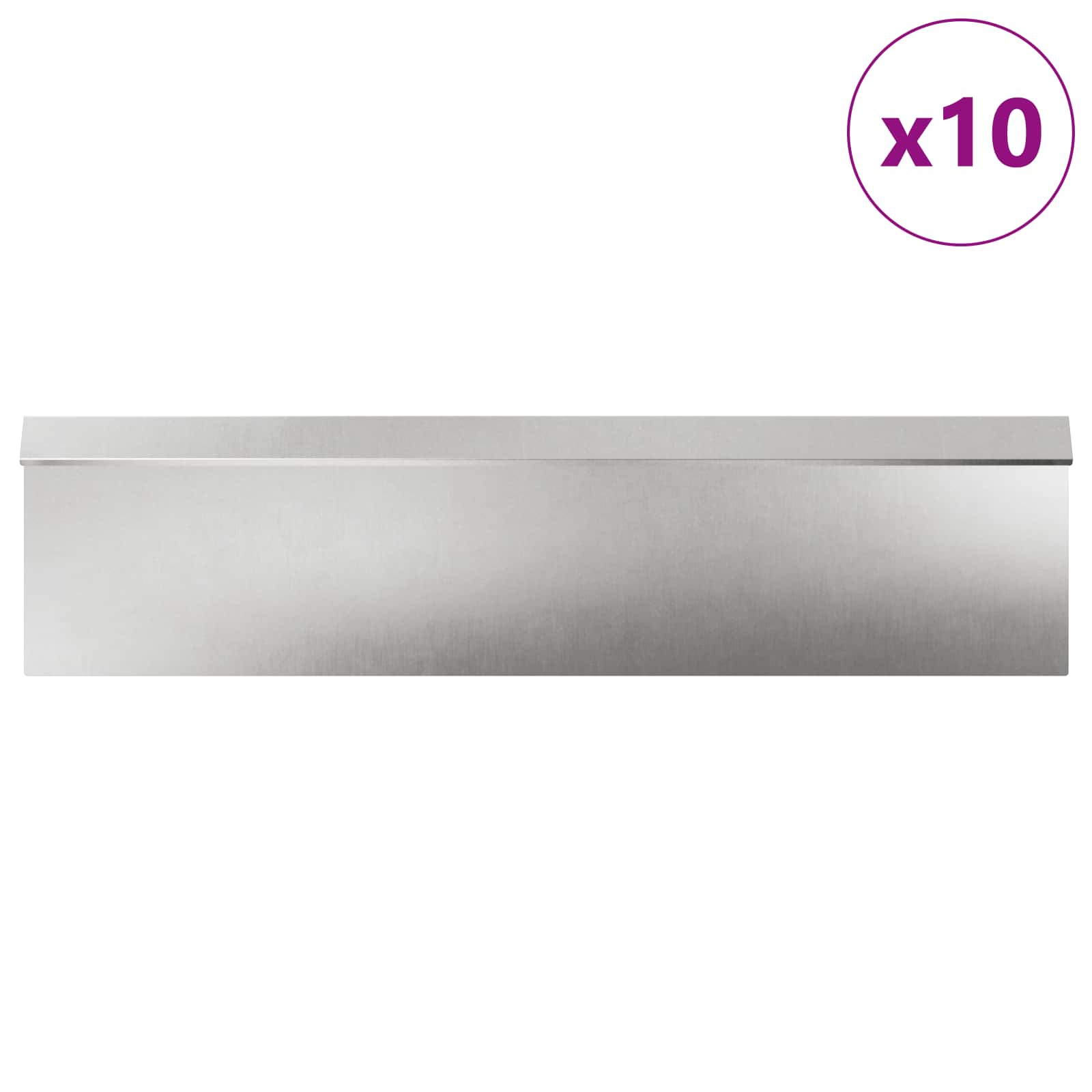 Rästikuaed 16 tk 100 x 3,5 x 25 cm Roostevaba teras Hõbedane