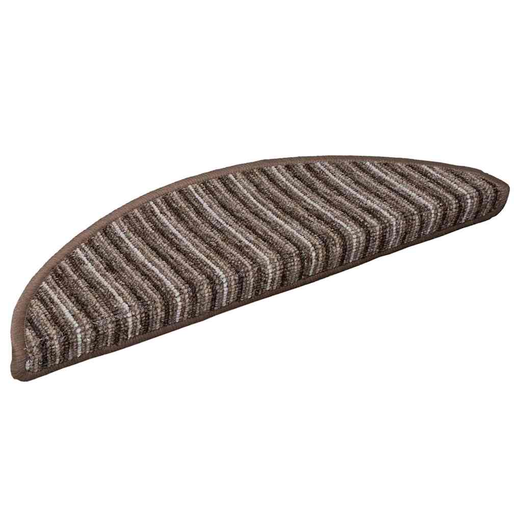 Iseliimuvad treppimatid 15 tk 56 x 17 x 3 cm Non-Slip Pruun