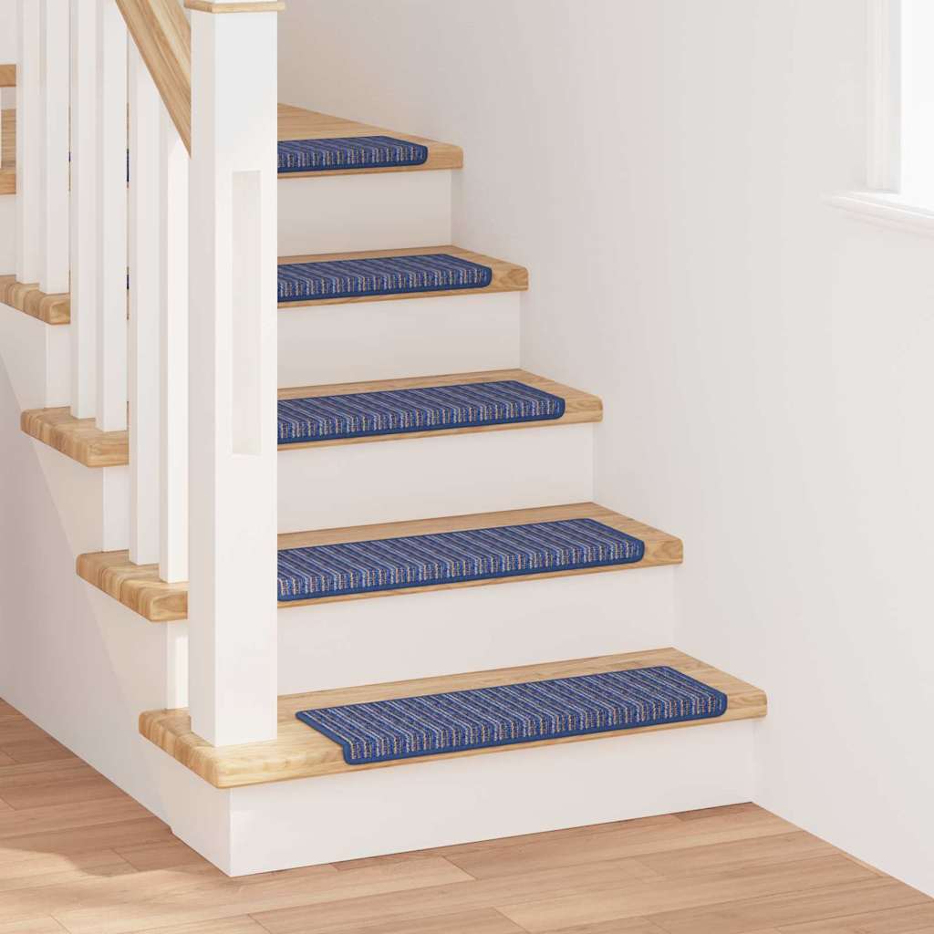 Iseliimuvad treppimatid 15 tk 65 x 21 x 4 cm Non-Slip Sinine