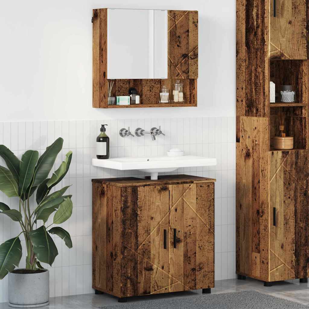 Vannitoa mööbleset 2 tk Vana puit 61 x 35 x 64 cm