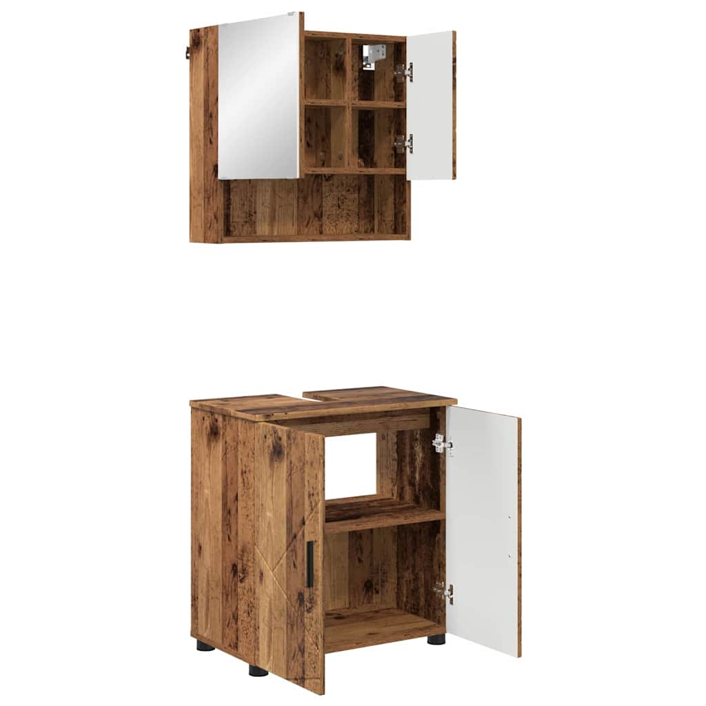Vannitoa mööbleset 2 tk Vana puit 61 x 35 x 64 cm