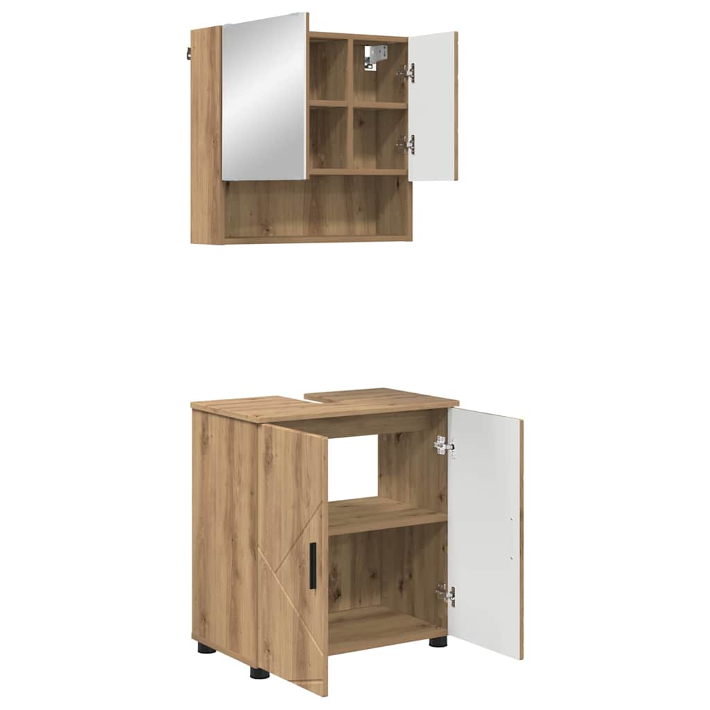 Vannitoa mööbleset 2 tk Käsitööpuu 61 x 35 x 64 cm