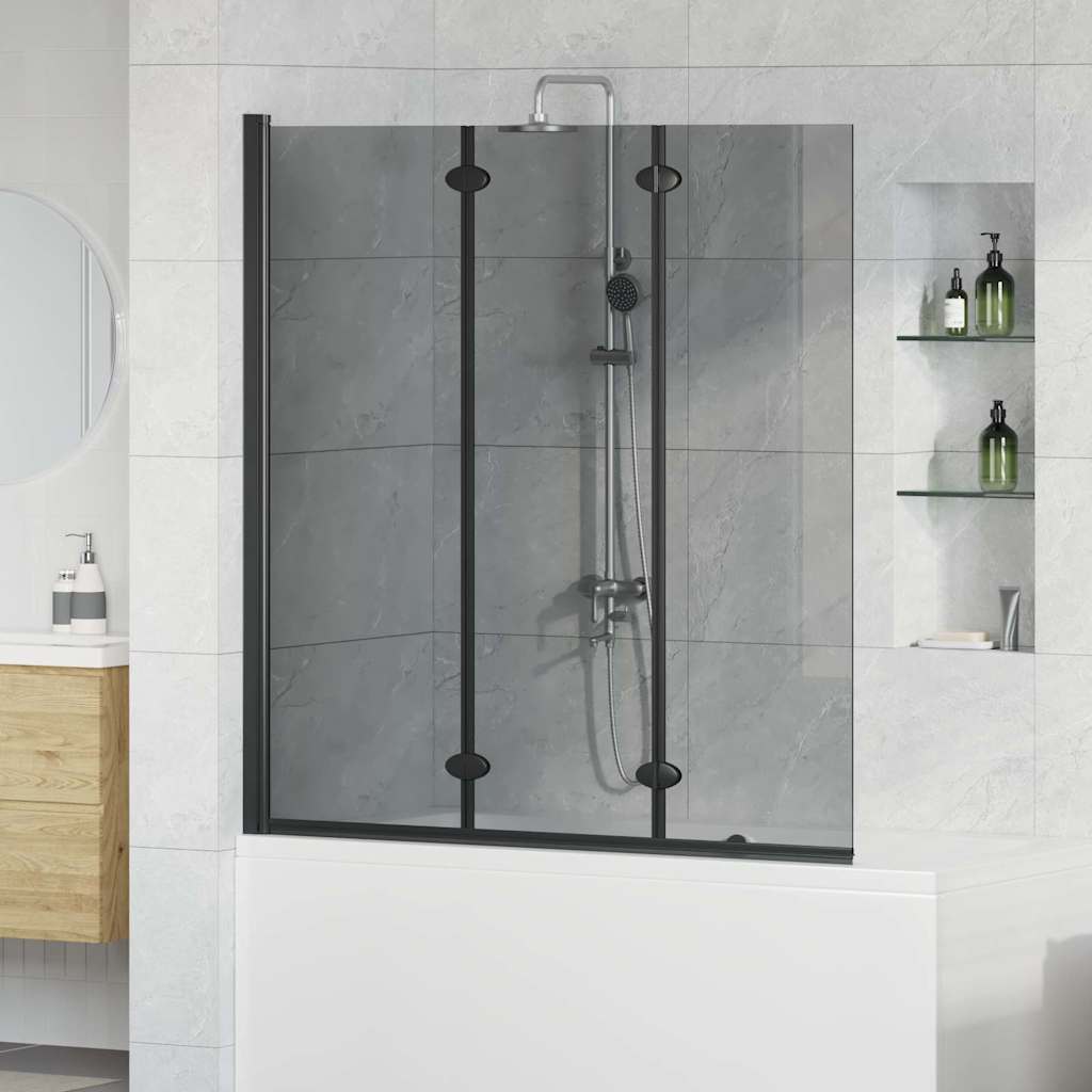 Duši Kest Must 130 x 138 cm ESG Klaas ja Alumiinium