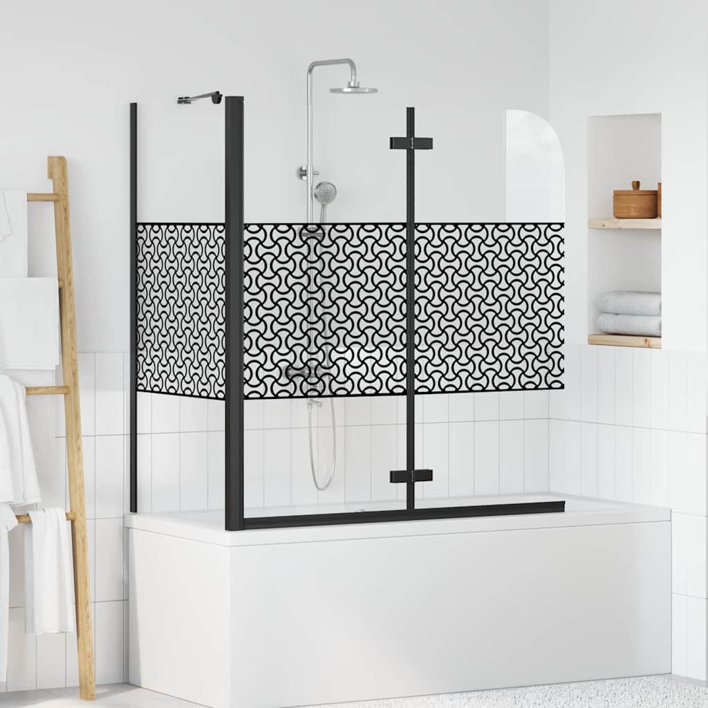 Vannitoa piiramine Geomeetriline Must 120 x 67 x 129 cm