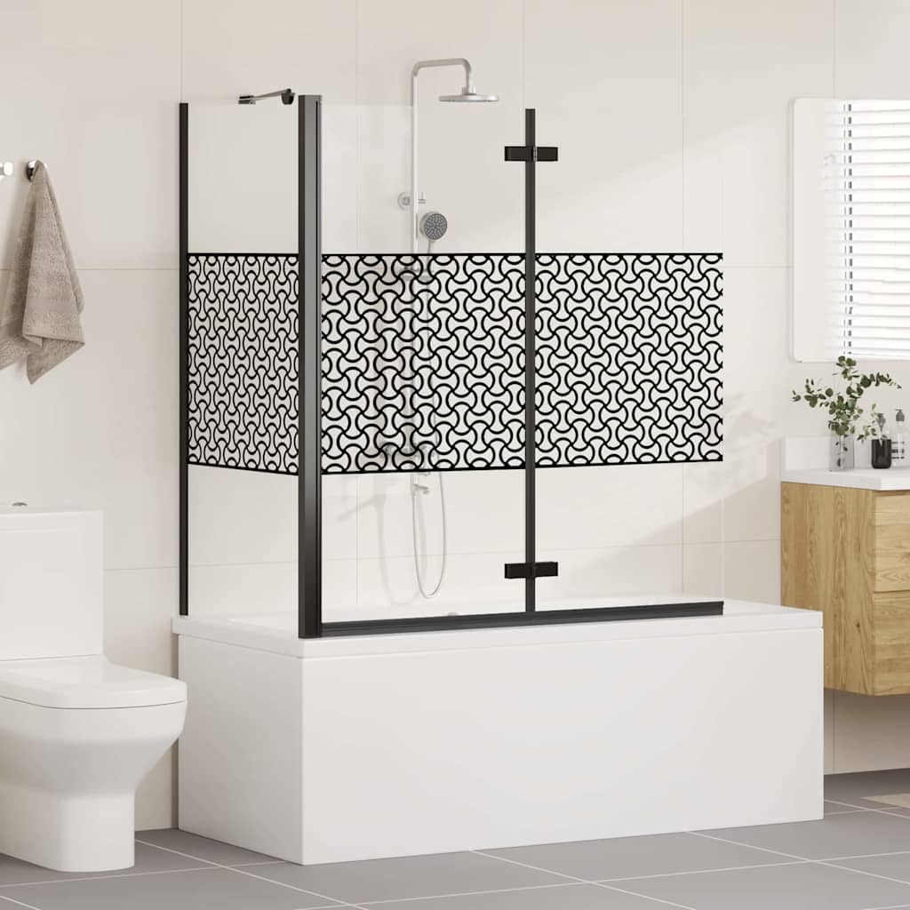 Vannitoa piiramine Geomeetriline Must 120 x 67 x 129 cm
