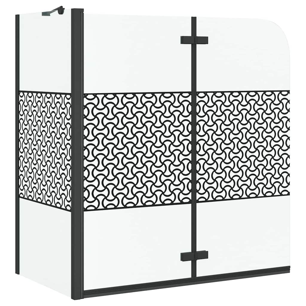 Vannitoa piiramine Geomeetriline Must 120 x 67 x 129 cm