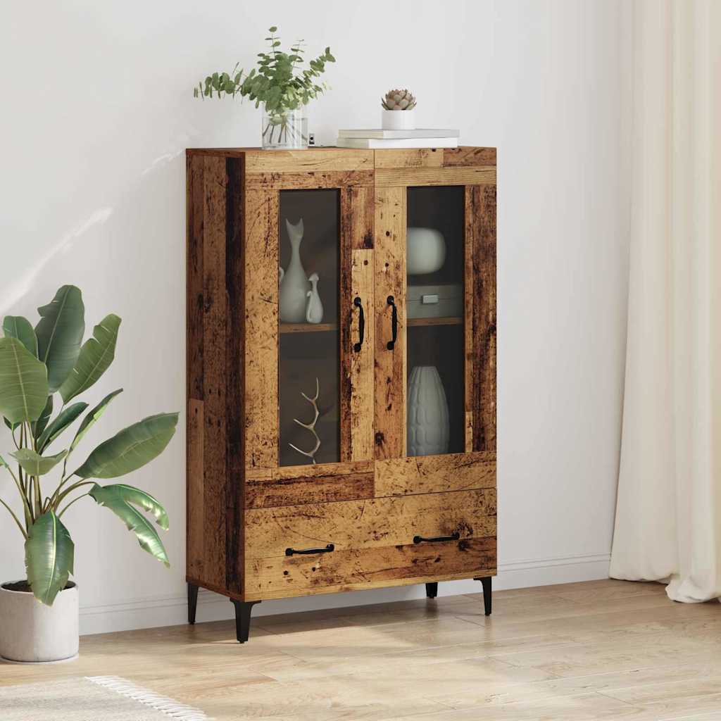 Kõrgushein sahtliga Vana puit 70 x 31 x 115 cm