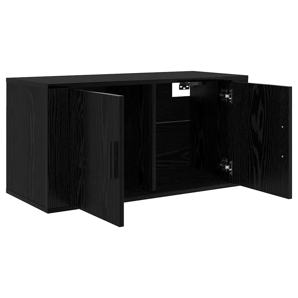 Seinale kinnitatav TV kapp 80 x 34.5 x 40 cm Must tamm