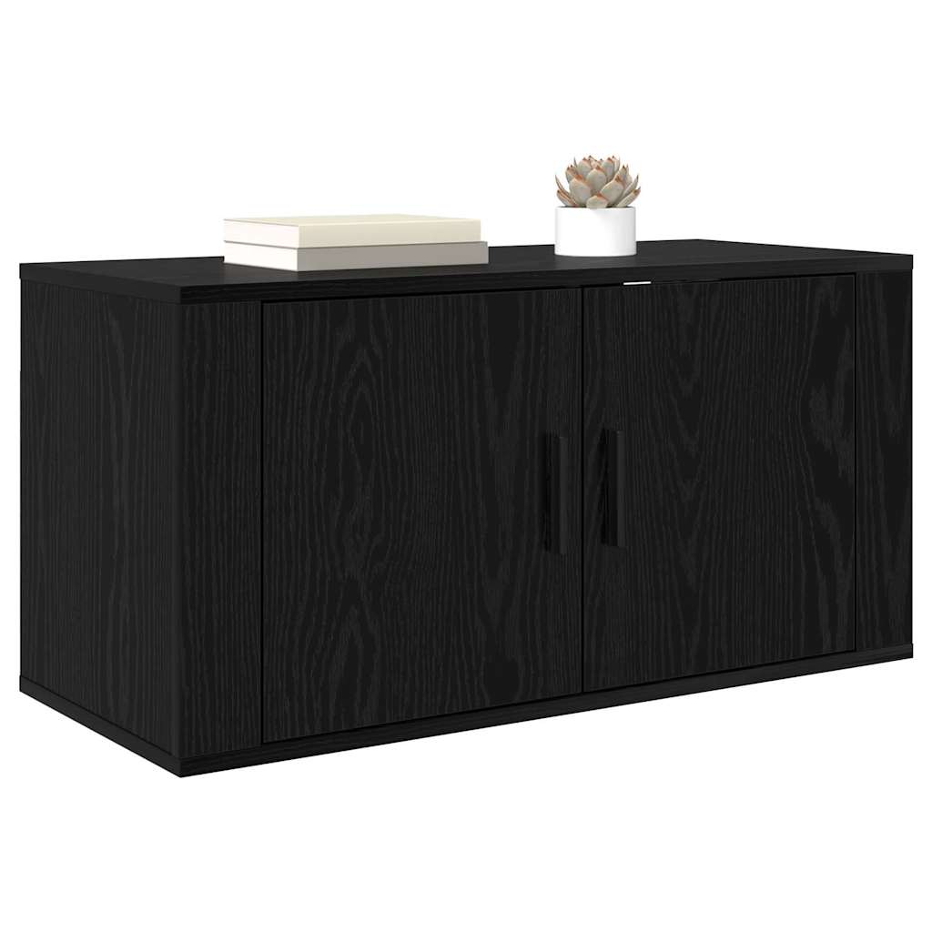 Seinale kinnitatav TV kapp 80 x 34.5 x 40 cm Must tamm