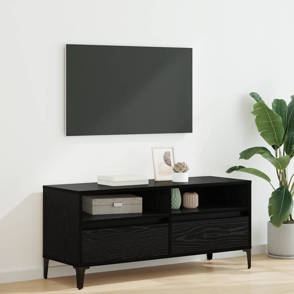 Telerikapp sahtliga Must tamm 100 x 34,5 x 44,5 cm