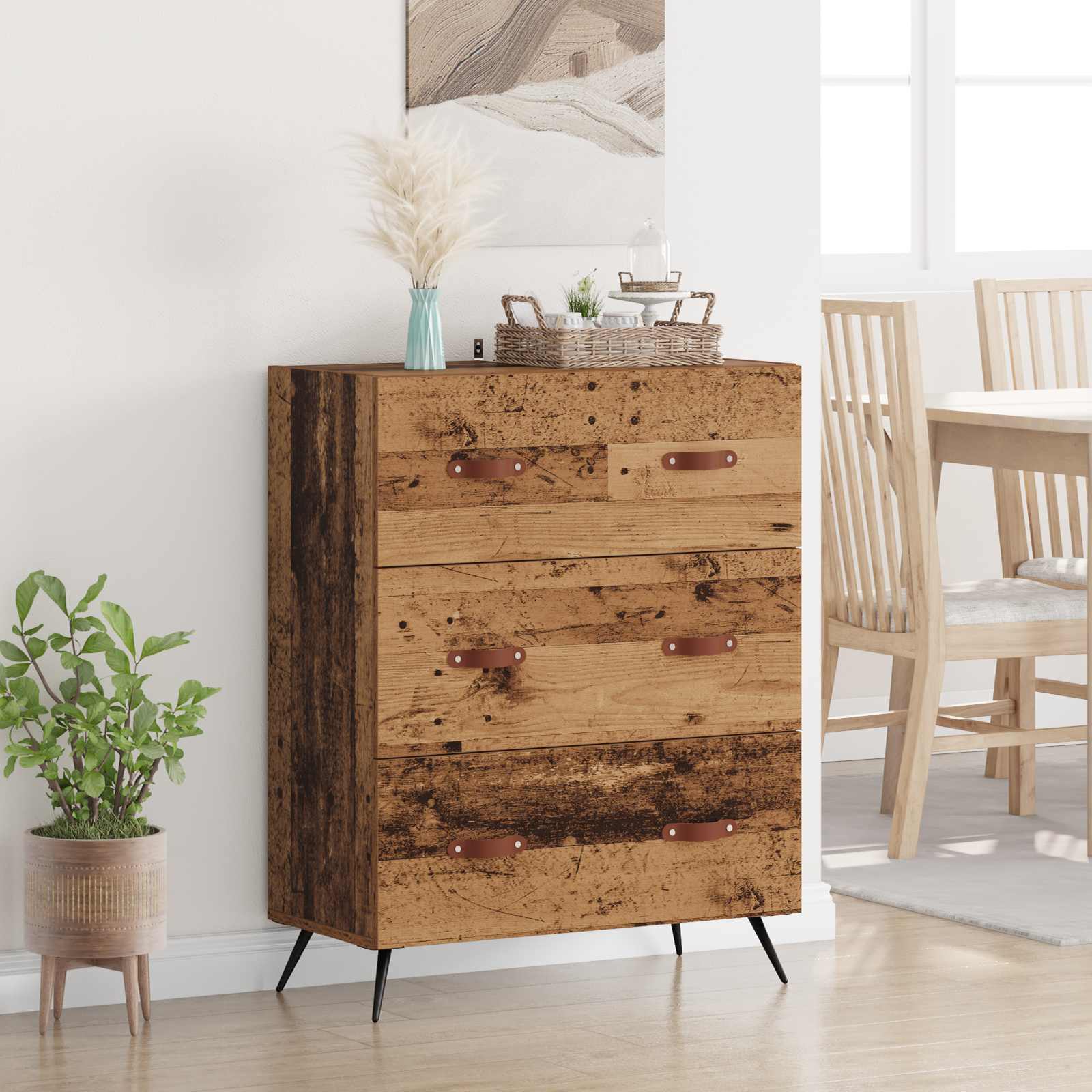 Õhupoli sahtliga Vana puit 69,5 x 34 x 90 cm Töödeldud puit