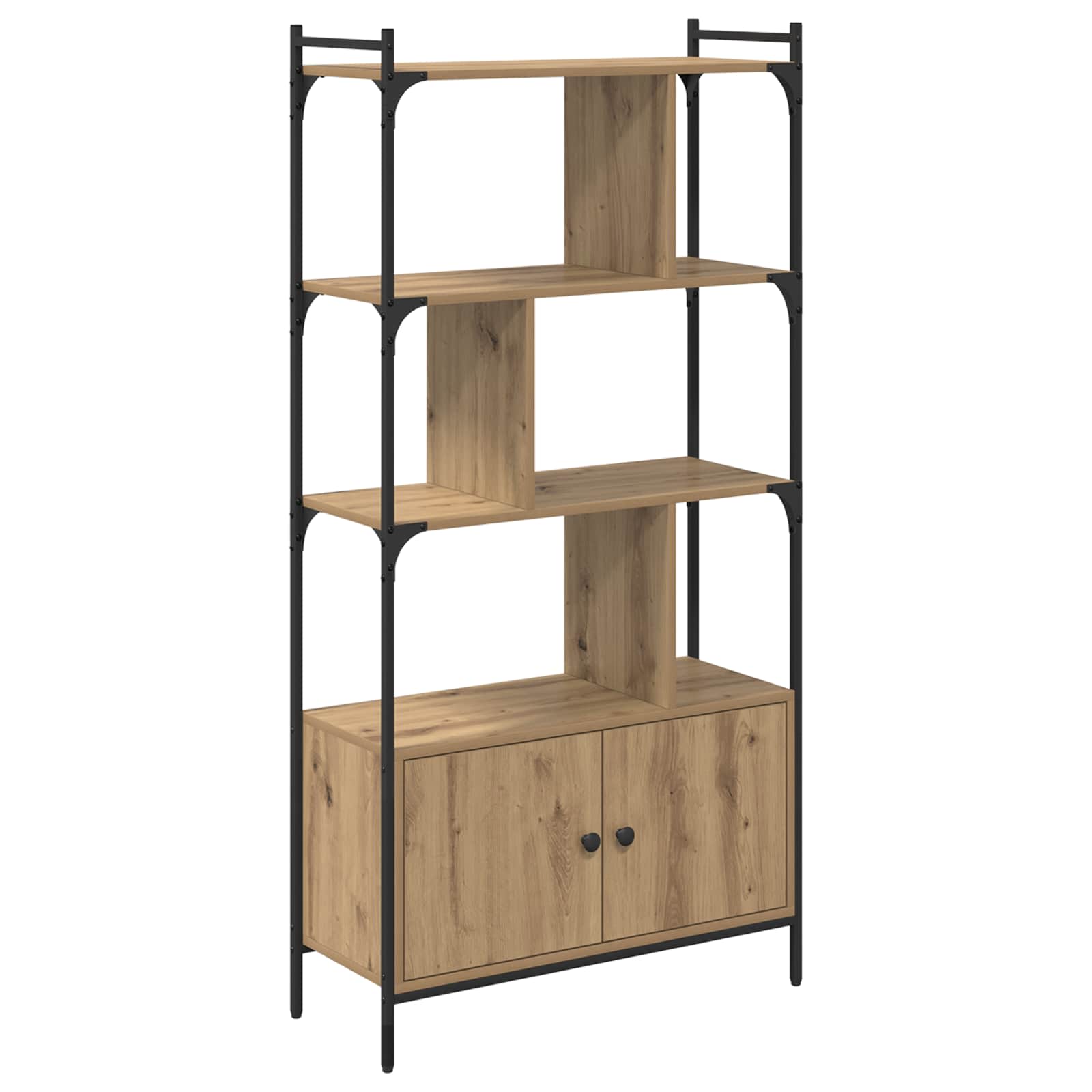 Raamatukapp 6 tasandit 76,5 x 30 x 154,5 cm Tehispuit