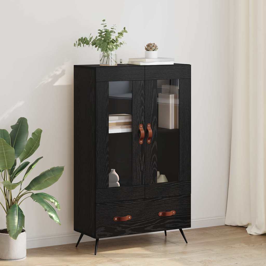 Kõrgushein Must tamm 69,5 x 31 x 115 cm Kunstlik puit ja klaas