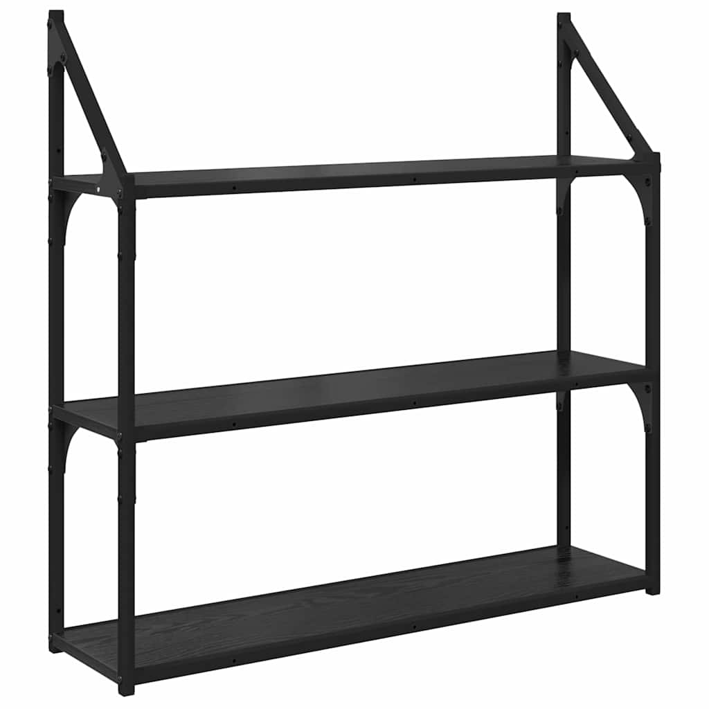 Seinariiul Seinale kinnitav Must tamm 80 x 21 x 78,5 cm