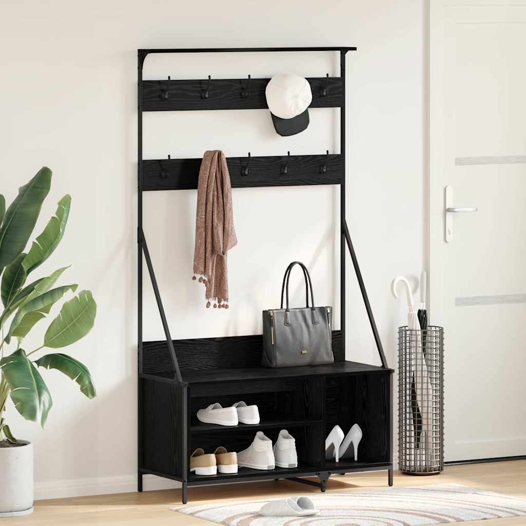 Riidepuu Must tamm 100 x 41 x 184 cm Tehispuit