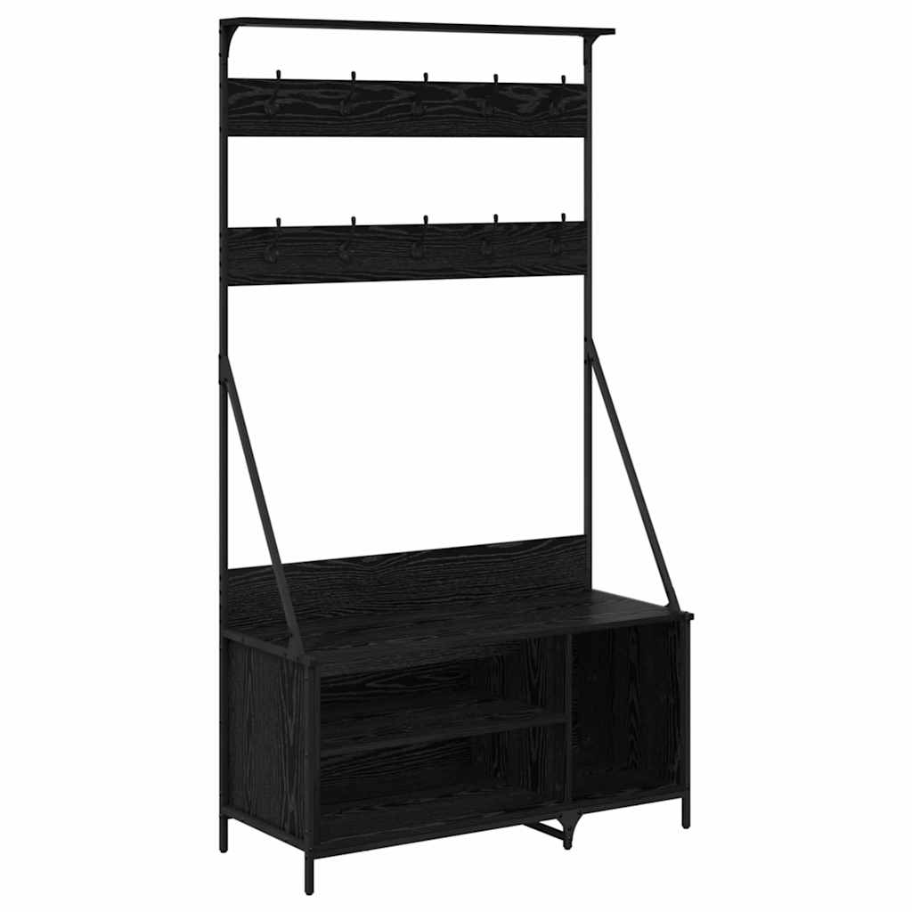 Riidepuu Must tamm 100 x 41 x 184 cm Tehispuit