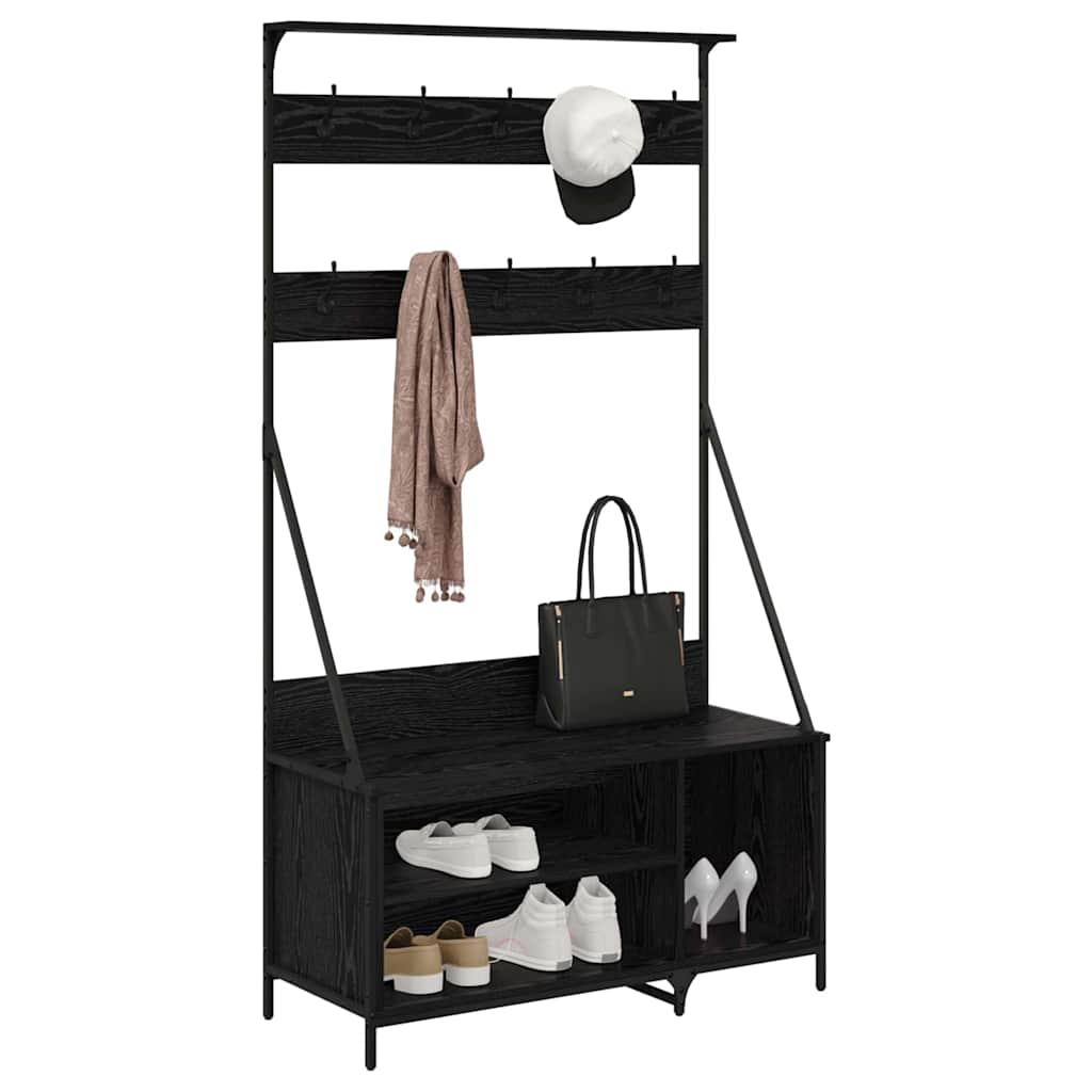 Riidepuu Must tamm 100 x 41 x 184 cm Tehispuit