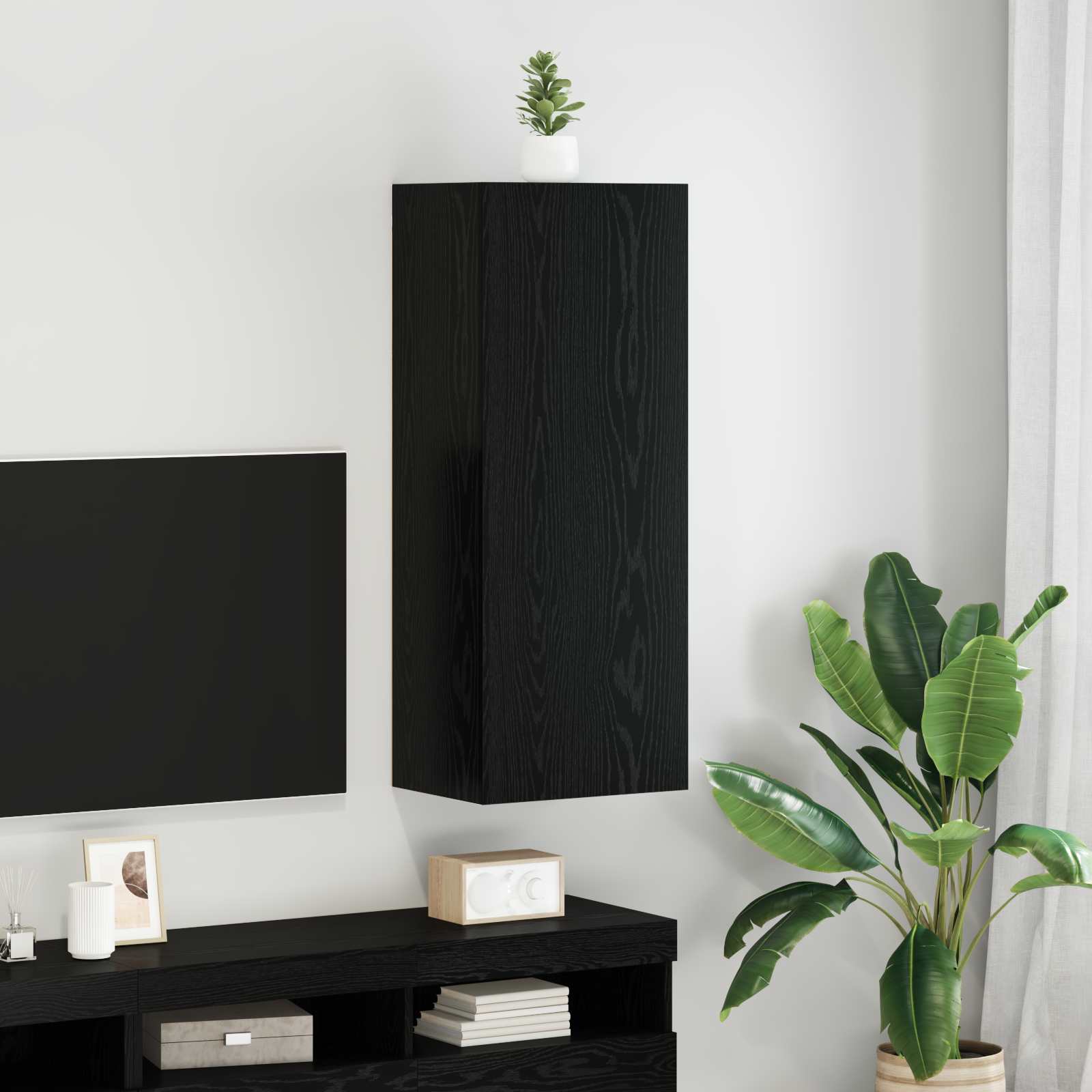 TV Seina Kapp 40,5 x 30 x 102 cm Must tamm Tehispuit