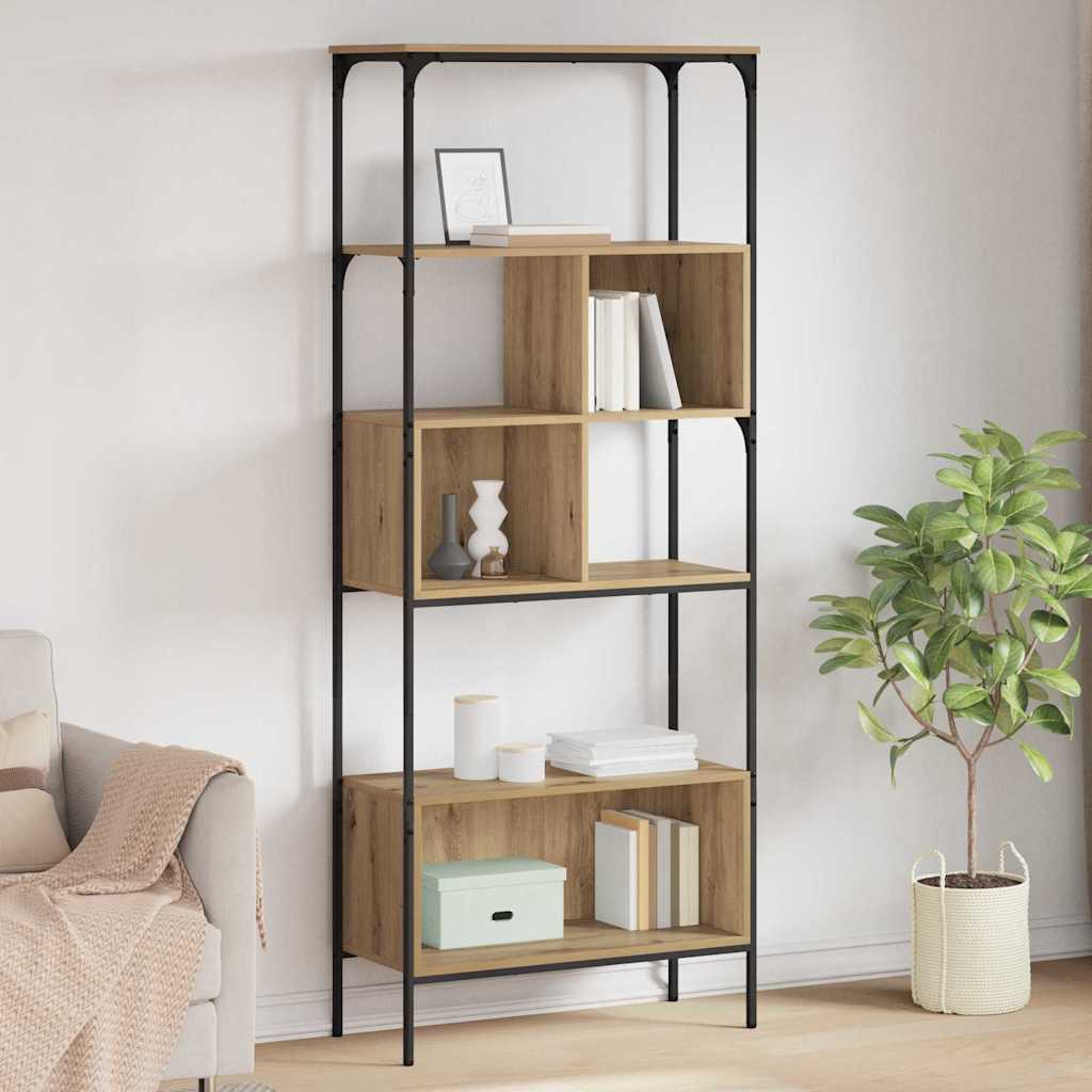 Raamatukapp 7 tasandit 76 x 33 x 188,5 cm Tehispuit Käsitööpuu