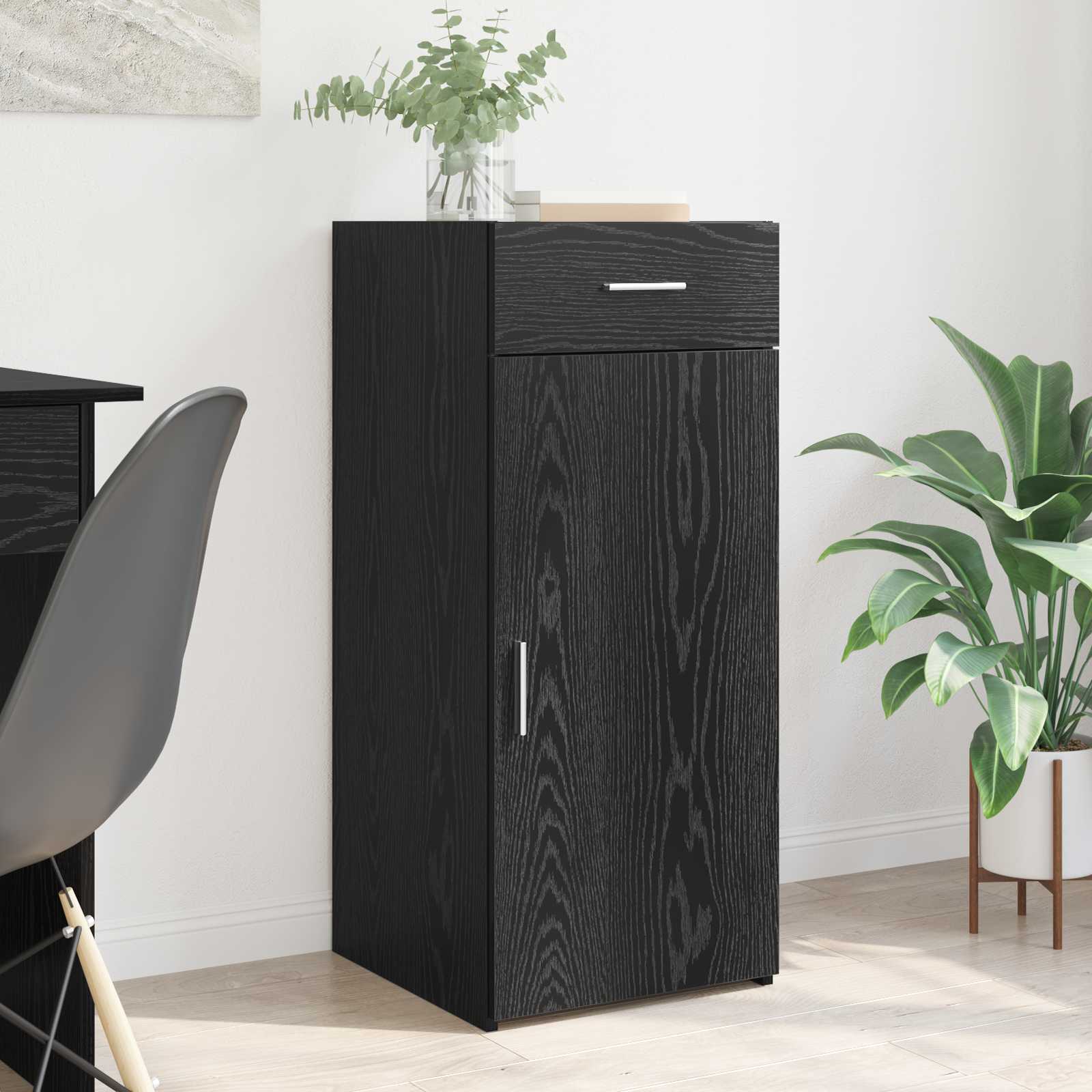 Hoiukapp sahtliga Must Tamm 40 x 42,5 x 93 cm Töödeldud puit