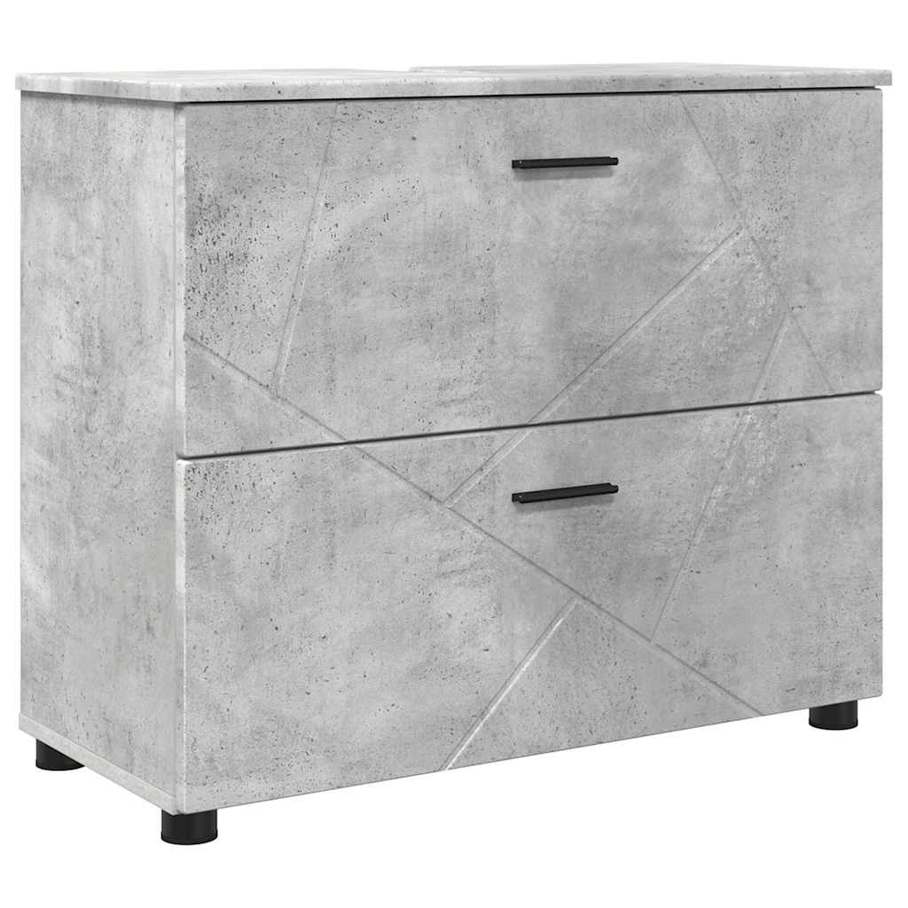 Vannitoa kapp Betoonhall 76,5 x 35 x 64 cm Tehispuit, Metall