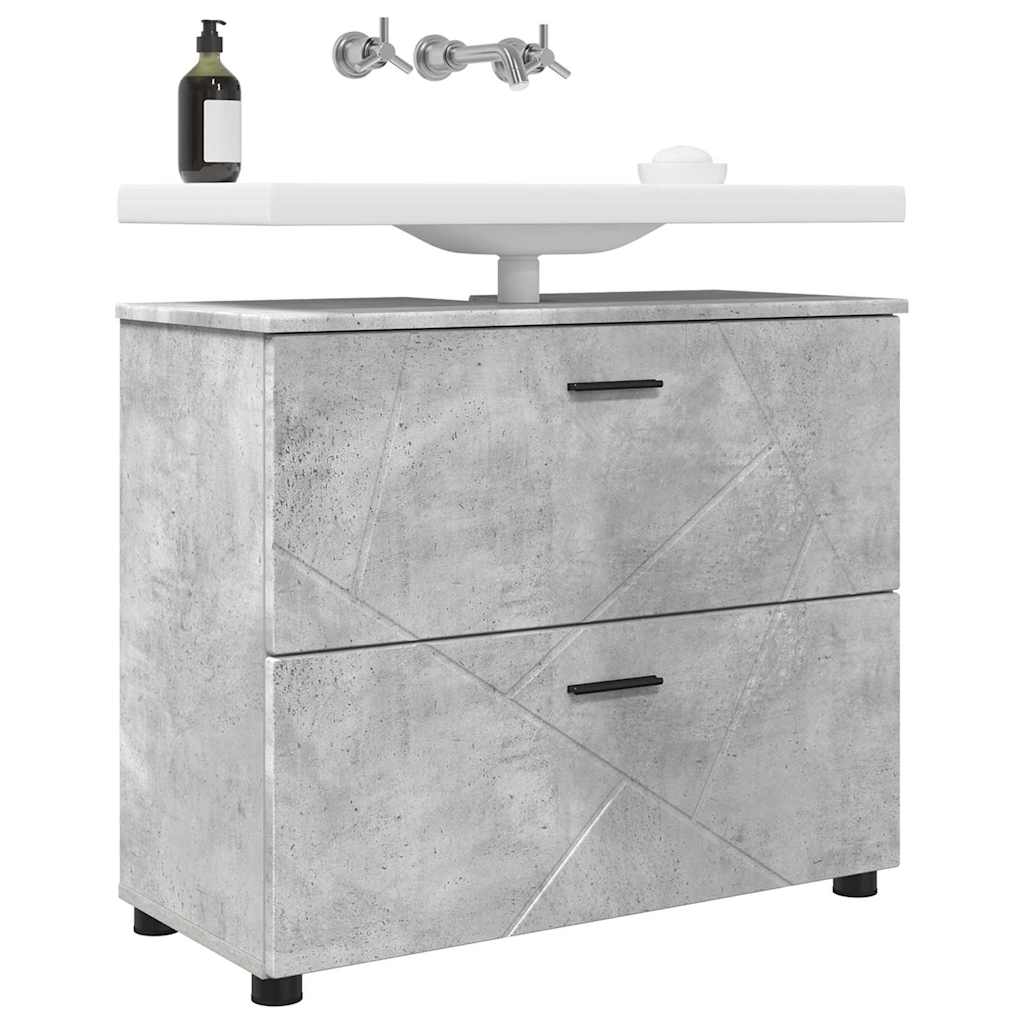 Vannitoa kapp Betoonhall 76,5 x 35 x 64 cm Tehispuit, Metall