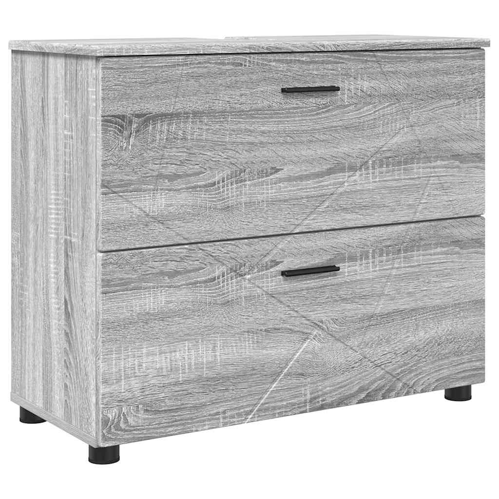 Vannitoa kapp Hall Sonoma 76,5 x 35 x 64 cm Tehispuit, Metall