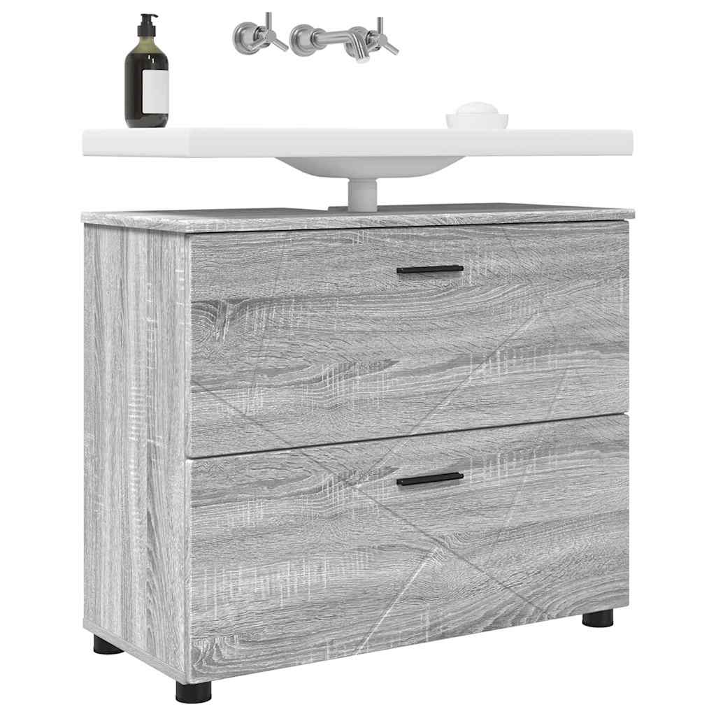 Vannitoa kapp Hall Sonoma 76,5 x 35 x 64 cm Tehispuit, Metall