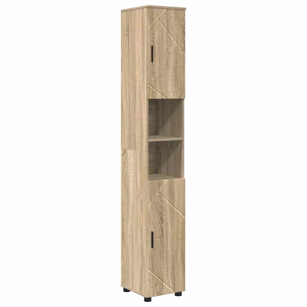 Vannitoa kapp Sonoma tamm 30 x 35 x 192 cm Tehispuit & Metall