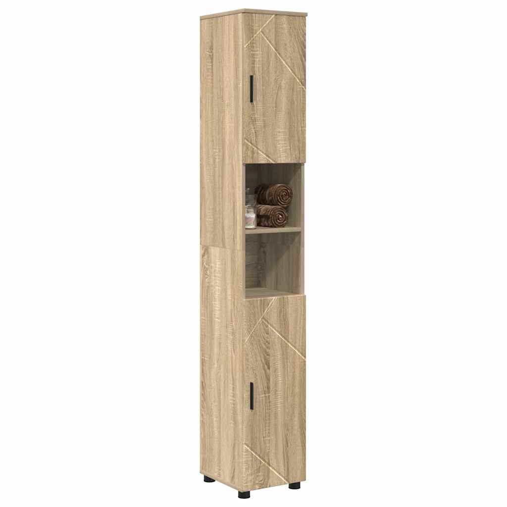 Vannitoa kapp Sonoma tamm 30 x 35 x 192 cm Tehispuit & Metall