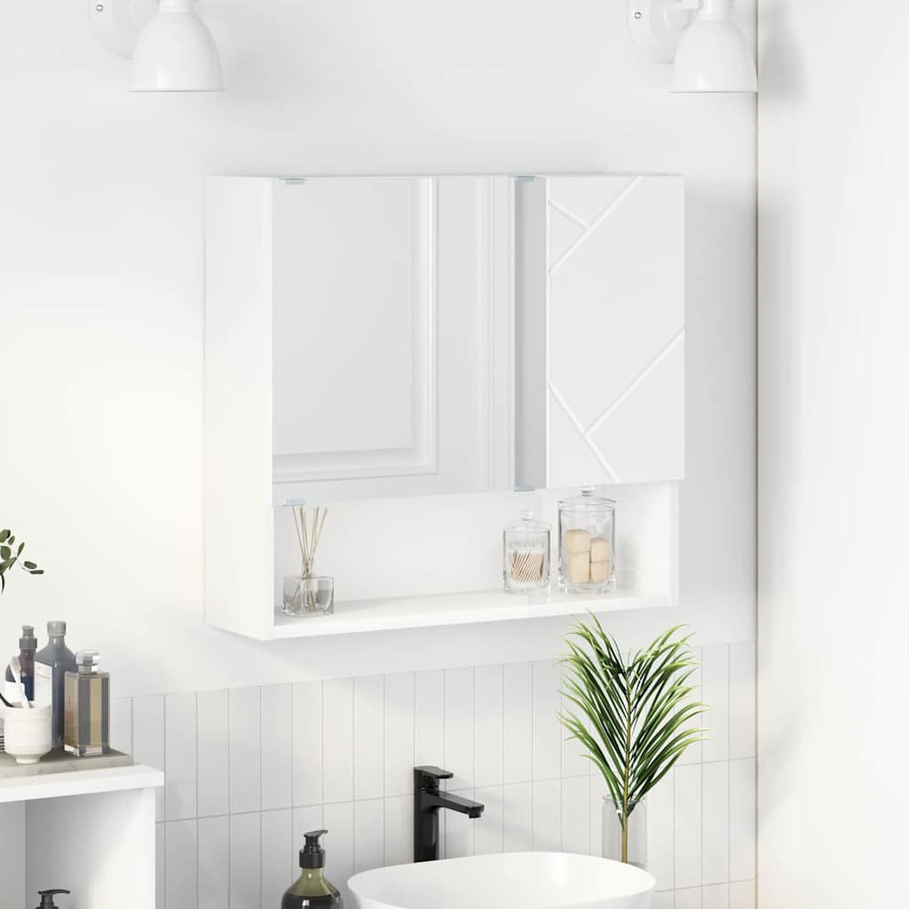 Peeglikapp Valge 59 x 17 x 55 cm Tehispuit